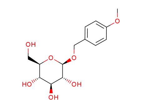 Molecular Structure of 81381-72-8 ((4-Methoxyphenyl)methyl beta-D-glucopyranoside)