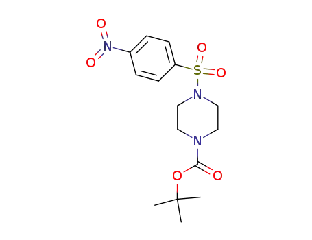 Molecular Structure of 173951-83-2 (N-((4-NITROPHENYL)SULFONYL)-1-(TERT-BUTYLOXYCARBONYL)PIPERAZINE)