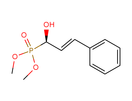 Molecular Structure of 162681-26-7 (Phosphonic acid, [(1R,2E)-1-hydroxy-3-phenyl-2-propenyl]-, dimethyl
ester)