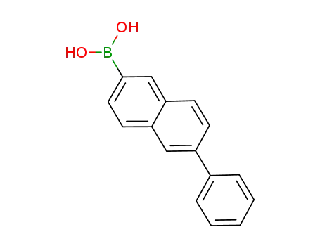 Molecular Structure of 876442-90-9 (Boronic acid, (6-phenyl-2-naphthalenyl)-)