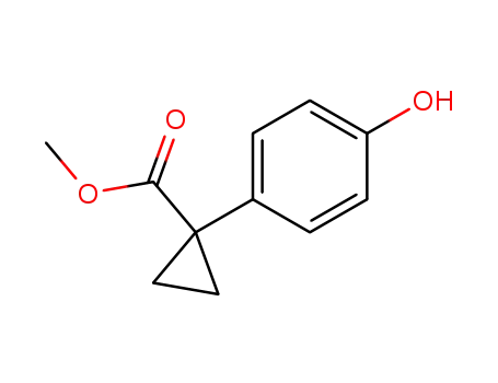 Molecular Structure of 779199-69-8 (Methyl 1-(4-hydroxyphenyl)cyclopropane-1-carboxylate)