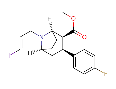 Molecular Structure of 180468-34-2 ((E)-N-(1-Iodoprop-1-en-3-yl)-3-beta-(4-fluorophenyl)-nortropane-2-beta-carboxylic acid methyl ester,)