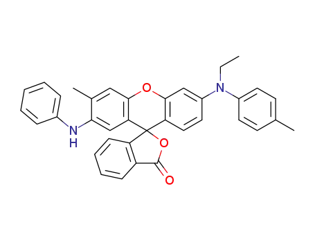 Molecular Structure of 59129-79-2 (2'-anilino-6'-[ethyl(p-tolyl)amino]-3'-methylspiro[isobenzofuran-1(3H),9'-[9H]xanthene]-3-one)