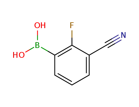 Molecular Structure of 957121-05-0 (3-Borono-2-fluorobenzonitrile)