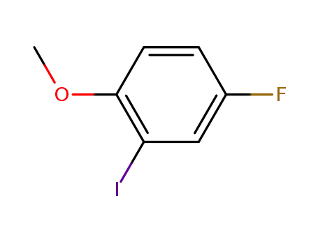 Molecular Structure of 3824-22-4 (4-Fluoro-2-iodo-1-methoxybenzene)