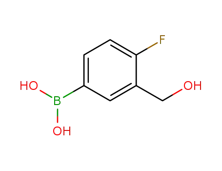 Molecular Structure of 481681-02-1 (4-FLUORO-3-(HYDROXYMETHYL)BENZENEBORONIC ACID)
