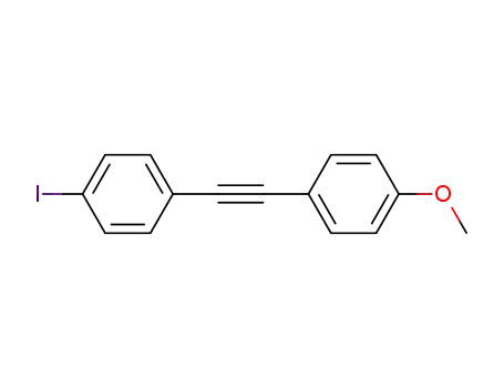 Molecular Structure of 177990-99-7 (Benzene, 1-iodo-4-[(4-methoxyphenyl)ethynyl]-)