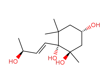 Molecular Structure of 276870-26-9 (7-Megastigmene-3,5,6,9-tetrol)