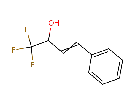 Molecular Structure of 80768-54-3 (4,4,4-TRIFLUORO-1-PHENYLBUT-1-(E)-ENE-3-OL)