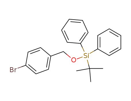 Molecular Structure of 133776-42-8 (Silane, [(4-bromophenyl)methoxy](1,1-dimethylethyl)diphenyl-)