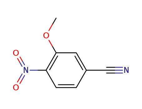 Molecular Structure of 177476-75-4 (Benzonitrile, 3-methoxy-4-nitro-)