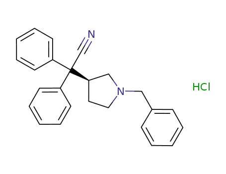 (S)-1-benzyl-3-(1-cyano-1,1-diphenylmethyl)-pyrrolidine hydrochloride