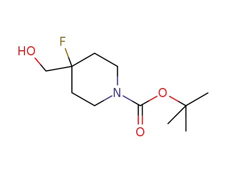 Molecular Structure of 614730-97-1 (1-BOC-4-FLUORO-4-(HYDROXYMETHYL)-PIPERIDINE)