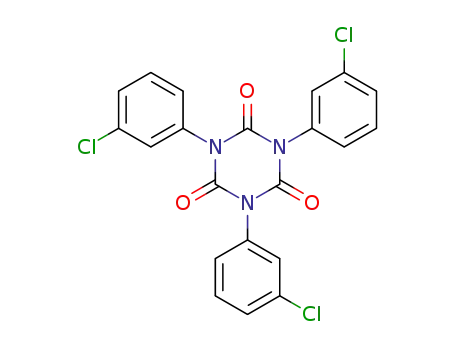 Molecular Structure of 3420-84-6 (1,3,5-Triazine-2,4,6(1H,3H,5H)-trione, tris(3-chlorophenyl)-)