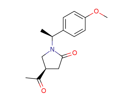 Molecular Structure of 1319738-36-7 ((R)-4-acetyl-1-[(S)-1-(4-methoxyphenyl)-ethyl]-pyrrolidine-2-one)