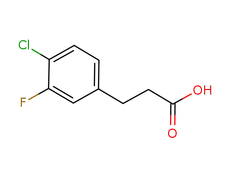 Molecular Structure of 881189-65-7 (3-(4-chloro-3-fluorophenyl)propanoic acid)