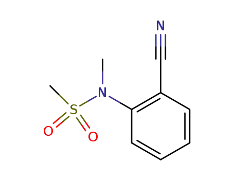 Molecular Structure of 1073159-70-2 (N-(2-cyanophenyl)-N-methylmethanesulfonamide)