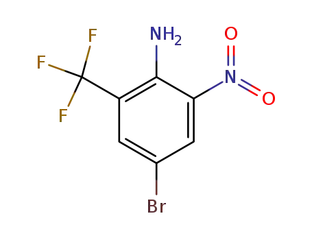 Molecular Structure of 157026-18-1 (2-Amino-5-Bromo-3-Nitrobenzotrifluoride)