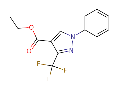 Molecular Structure of 741717-63-5 (1-Phenyl-5-trifluoromethyl-1H-pyrazole-4-carboxylic acid ethyl ester)