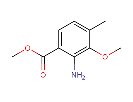 Molecular Structure of 5544-24-1 (Benzoic acid, 2-amino-3-methoxy-4-methyl-, methyl ester)
