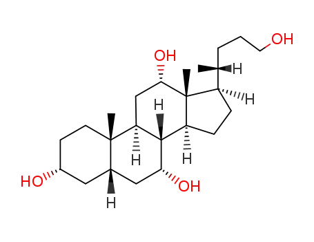 Molecular Structure of 3758-71-2 (3α,7α,12α-trihydroxycholan-24-ol)