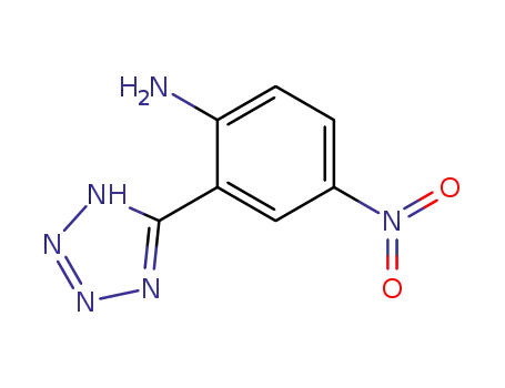 Molecular Structure of 54013-20-6 (Benzenamine, 4-nitro-2-(1H-tetrazol-5-yl)-)