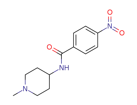 Molecular Structure of 210643-97-3 (N-(1-methylpiperidin-4-yl)-4-nitrobenzamide)