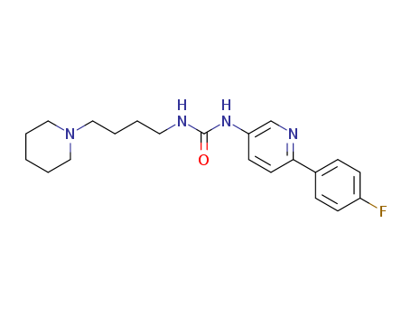 Urea, N-[6-(4-fluorophenyl)-3-pyridinyl]-N'-[4-(1-piperidinyl)butyl]-