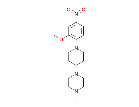Molecular Structure of 1254058-33-7 (1-[1-(2-methoxy-4-nitrophenyl)piperidin-4-yl]-4-methylpiperazine)