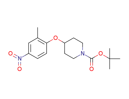 Molecular Structure of 138227-68-6 (1N-BOC 4-(2'-METHYL-4'-NITROPHENOXY) PIPERIDINE)
