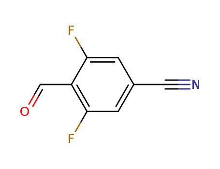 Molecular Structure of 467442-15-5 (3,5-DIFLUORO-4-FORMYLBENZONITRILE, 97%)