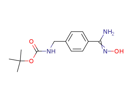 Molecular Structure of 220648-78-2 (TERT-BUTYL 4-(N-HYDROXYCARBAMIMIDOYL)-BENZYLCARBAMATE)