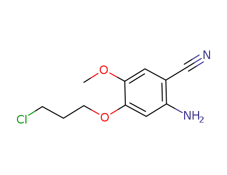Molecular Structure of 1122661-16-8 (2-Amino-4-(3-chloropropoxy)-5-methoxyBenzonitrile)
