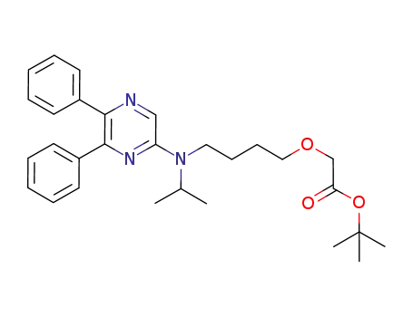 Molecular Structure of 475084-96-9 (( 2-{4-[N-(5,6-diphenylpyrazin-2-yl)-N-isopropylamino]butyloxy}acetic acid tert-butylester ))