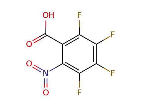 Molecular Structure of 16583-08-7 (2,3,4,5-Tetrafluoro-6-nitrobenzoic acid)