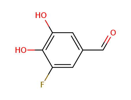 Molecular Structure of 71144-35-9 (3-fluoro-4,5-dihydroxybenzaldehyde)