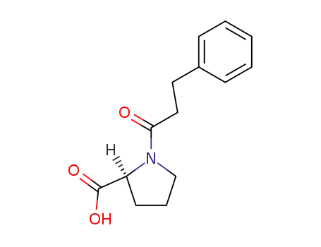 Molecular Structure of 73030-06-5 (L-Proline, 1-(1-oxo-3-phenylpropyl)-)