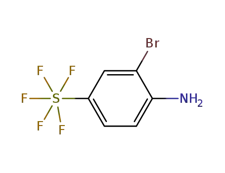 Molecular Structure of 159727-25-0 (2-Bromo-4-(pentafluoro-6-sulfanyl)aniline)