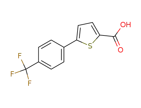 Molecular Structure of 115933-16-9 (2-Thiophenecarboxylic acid, 5-[4-(trifluoromethyl)phenyl]-)