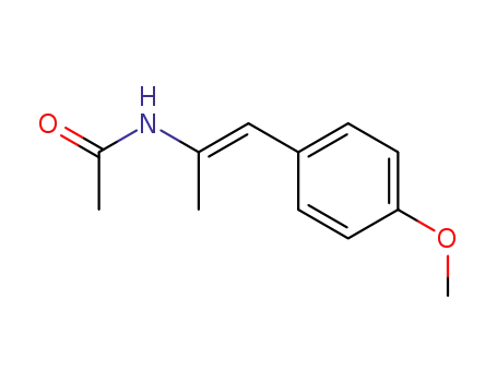 Molecular Structure of 69390-34-7 (Acetamide, N-[(1E)-2-(4-methoxyphenyl)-1-methylethenyl]-)