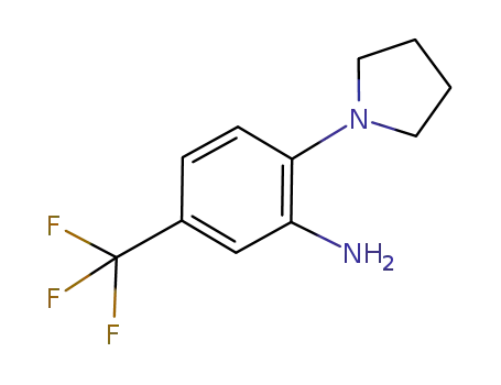 Molecular Structure of 133184-80-2 (N-(2-AMINO-4-TRIFLUOROMETHYLPHENYL)PYRROLIDINE)