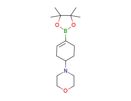Molecular Structure of 1046793-56-9 (4-[4-(4,4,5,5-TETRAMETHYL-1,3,2-DIOXABOROLAN-2-YL)-3-CYCLOHEXEN-1-YL]-MORPHOLINE)