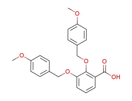 Molecular Structure of 1154500-36-3 (2,3-bis((4-methoxybenzyl)oxy)benzoic acid)