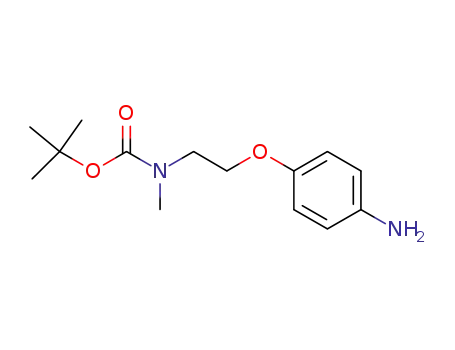 Molecular Structure of 1170071-27-8 (tert-butyl 2-(4-aminophenoxy)ethylmethylcarbamate)