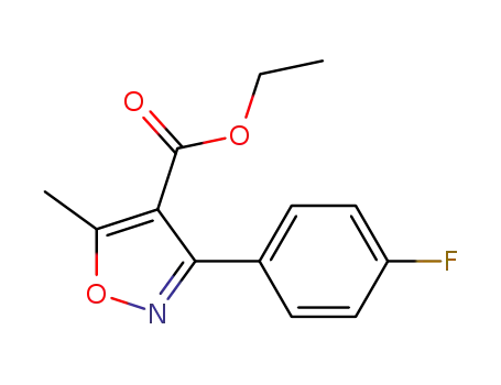 Molecular Structure of 954230-39-8 (3-(4-FLUORO-PHENYL)-5-METHYL-ISOXAZOLE-4-CARBOXYLIC ACID ETHYL ESTER)