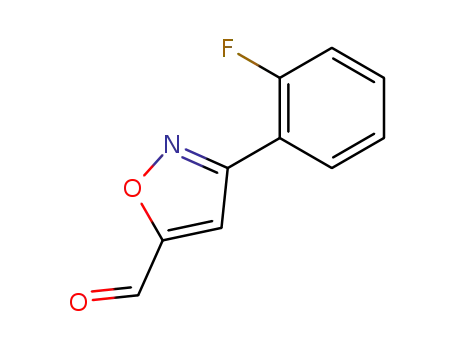 Molecular Structure of 808740-52-5 (3-(2-Fluoro-phenyl)-isoxazole-5-carbaldehyde)