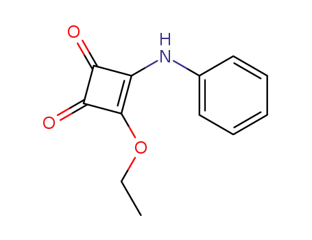 Molecular Structure of 42132-09-2 (3-ANILINO-4-ETHOXYCYCLOBUT-3-ENE-1,2-DIONE)