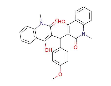 2(1H)-Quinolinone,
3,3'-[(4-methoxyphenyl)methylene]bis[4-hydroxy-1-methyl-