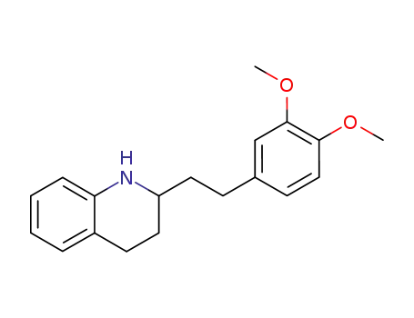 Molecular Structure of 104967-54-6 (Quinoline, 2-[2-(3,4-dimethoxyphenyl)ethyl]-1,2,3,4-tetrahydro-)