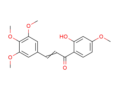 Molecular Structure of 13745-26-1 ((1-(2-hydroxy-4-methoxyphenyl)-3-(3,4,5-trimethoxyphenyl)-2-propen-1-one))